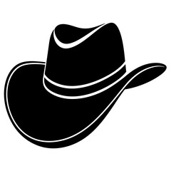 cap vector illustration, cap isolated on white, cap silhouette, hat vector art, cowboy hat