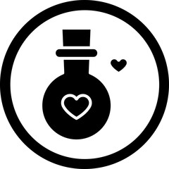 Love Potion Glyph Black Icon
