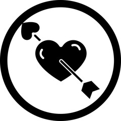 Cupid Glyph Black Icon