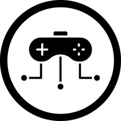 Distribution Network Glyph Black Icon