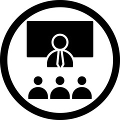 Faculty Glyph Black Icon