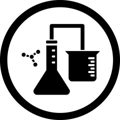 Chemistry Glyph Black Icon