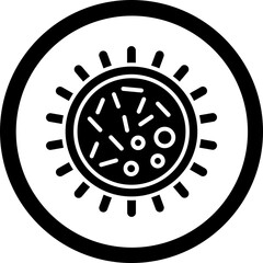 Bacterium Glyph Black Icon