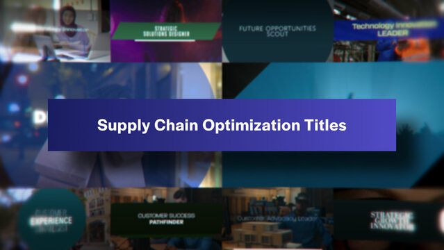Supply Chain Optimization Titles | 10 Motion Titles with Control Panels