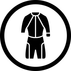 Wetsuit Glyph Black Icon