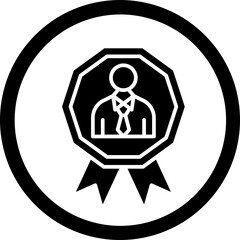 Employee Of The Month Glyph Black Icon