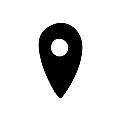 Location pin doodle icon with simple and abstract design