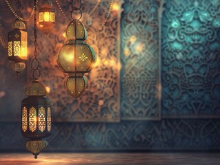Festive eid adha mubarak greeting card ornate
