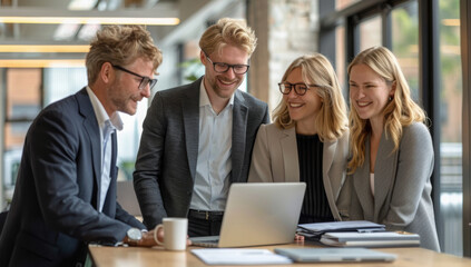 The office team meeting

