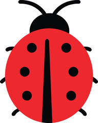 Obraz premium Ladybug clip art design on plain white transparent isolated background for sign, decal, card, shirt, hoodie, sweatshirt, apparel, tag, mug, icon, poster or badge