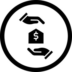 Loan Glyph Black Icon