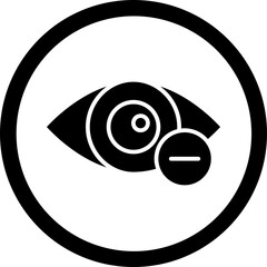 Myopia Glyph Black Icon