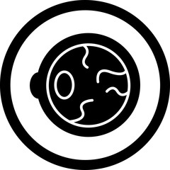 Eyeball Glyph Black Icon