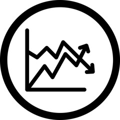 Volatility Glyph Black Icon