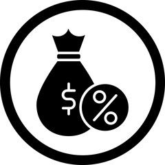 Comission Glyph Black Icon