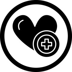 Medical Assistance Glyph Black Icon