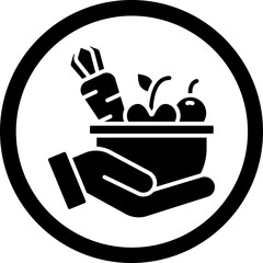 Food Donation Glyph Black Icon