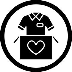 Clothes Donation Glyph Black Icon