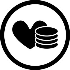 Donations Glyph Black Icon