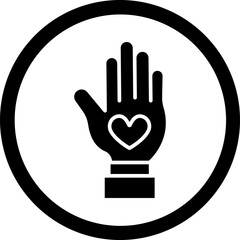 Kindness Glyph Black Icon