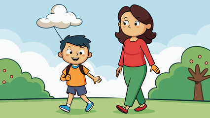 create a vector illustration featuring the mother