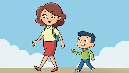 create a vector illustration featuring the mother