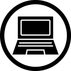 Laptop Glyph Black Icon