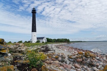 Leuchtturm auf der Südspitze der Halbinsel Sworbe auf  Saaremaa, Estland