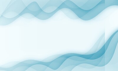 Obraz premium Abstract Blue Waves on a Soft Gradient Background - A Serene and Dynamic Digital Artwork