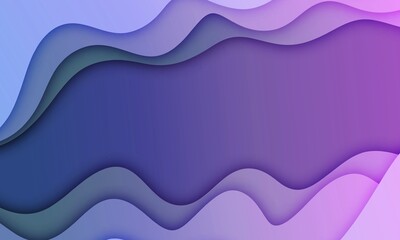 Abstract Fluid Gradient Wavy Pattern in Soothing Purple and Blue Hues