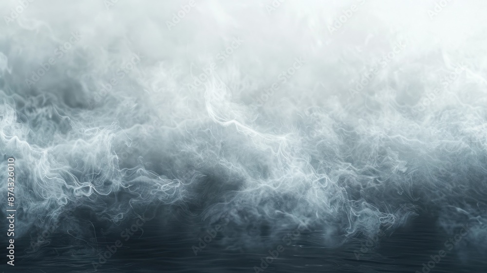 Aufkleber high-resolution image of an abstract mist silver color gradient minimalist background , noise textur