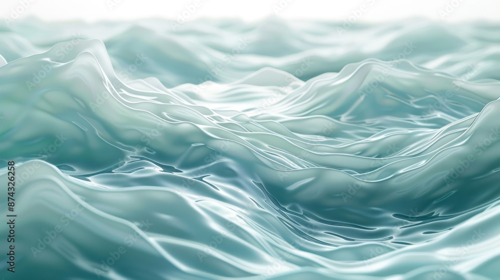 Aufkleber high-resolution image of an abstract placid seafoam color gradient minimalist background , noise tex