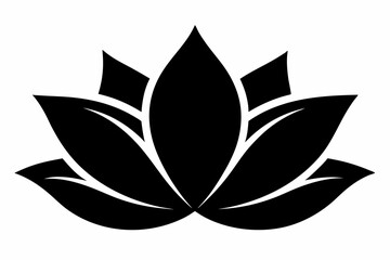 lotus vector illustration, lotus isolated on white, lotus silhouette, lotus vector art