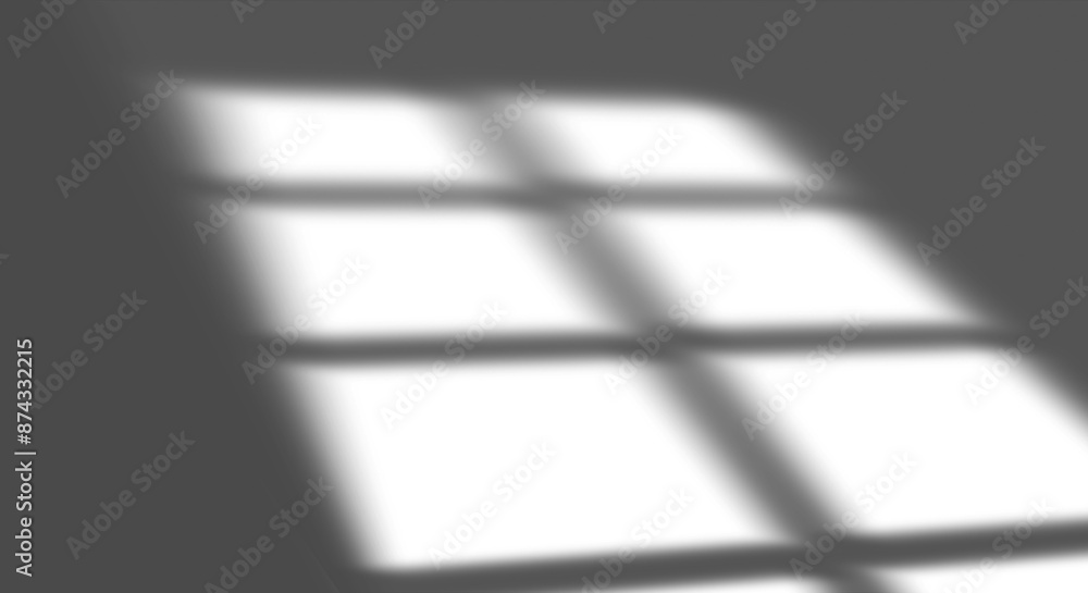 Poster shadow overlay effect on transparent background