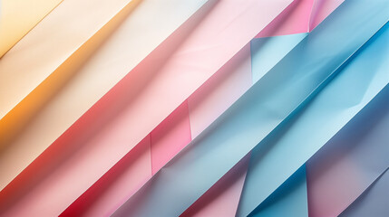 Layered Pastel Colors in Soft Blue, Pink & Yellow with Subtle Gradient