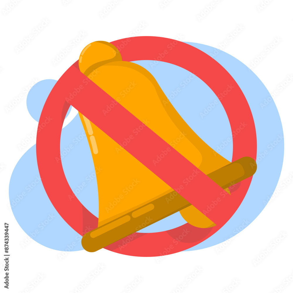 Poster concept of turning off notification messages. do not disturb mode, silent profile on the device. zer