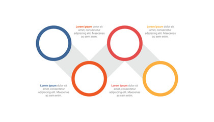 4 steps of circle process infographic