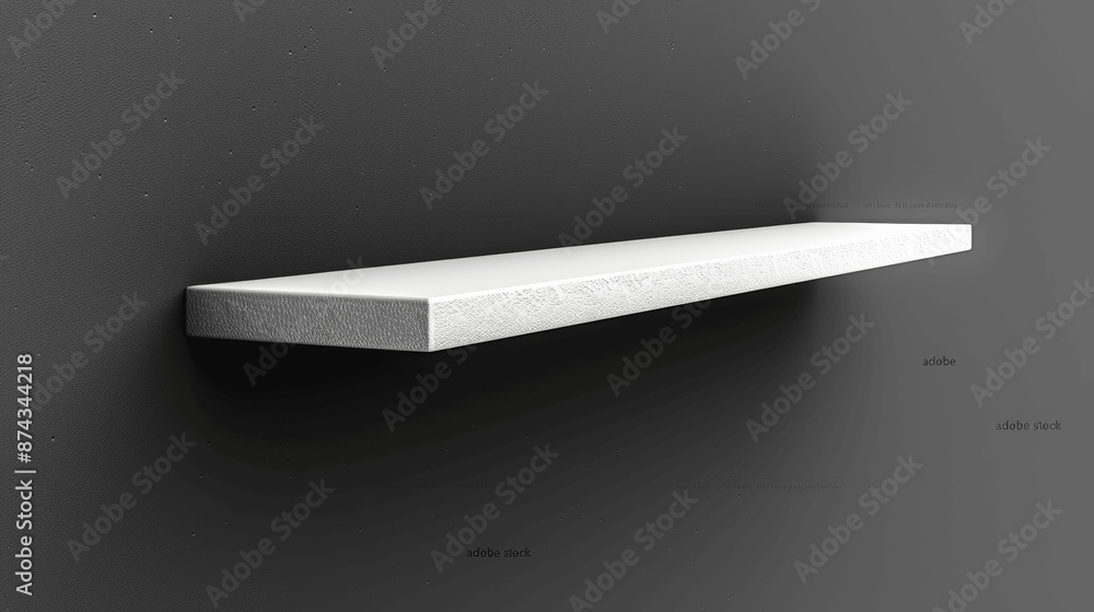 Poster minimalist white table top on light gray background for product display
