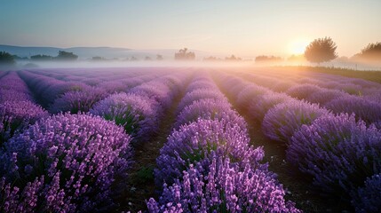 Obraz premium Majestic lavender fields in Provence at summer, France