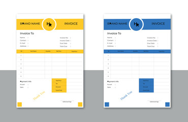 Corporate Invoice Template design.