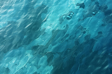 Obraz premium Processed collage of blue calm water surface texture. Background for banner, backdrop or texture