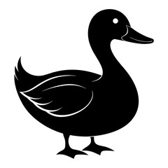 duck  vector illustration, duck  isolated on white, duck  silhouette, duck  vector art