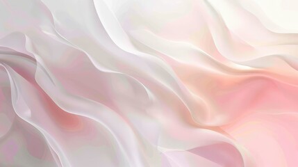 Obraz premium Abstract background with pink and white flowing fabric.