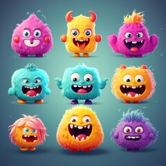 Fototapeta premium halloween monsters set