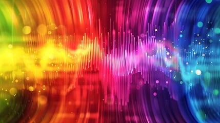 Fototapeta premium Vibrant Abstract Sound Waves in Harmonious Musical Composition