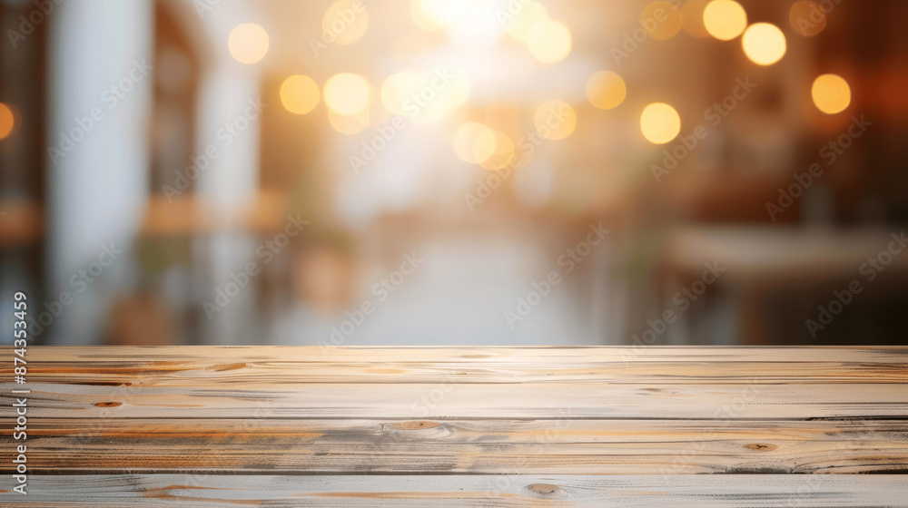 Poster wooden table top with blurred abstract background for product display presentation high resolution s