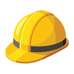 yellow helmet isolated on white