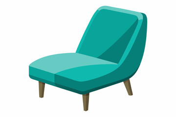  Beautiful slipper chair vector art illustration