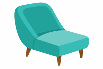  Beautiful slipper chair vector art illustration