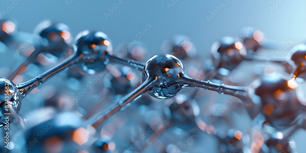 Poster 3d visualizations of intricate molecular structures for scientific analysis and research. concept mo